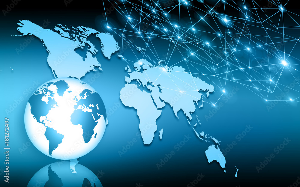 Best Internet Concept of global business. Globe, glowing lines on technological background. Wi-Fi, rays, symbols Internet, 3D illustration Best Internet Concept of global business. Globe, glowing lines on technological background. Wi-Fi, rays, symbols Internet, 3D illustration