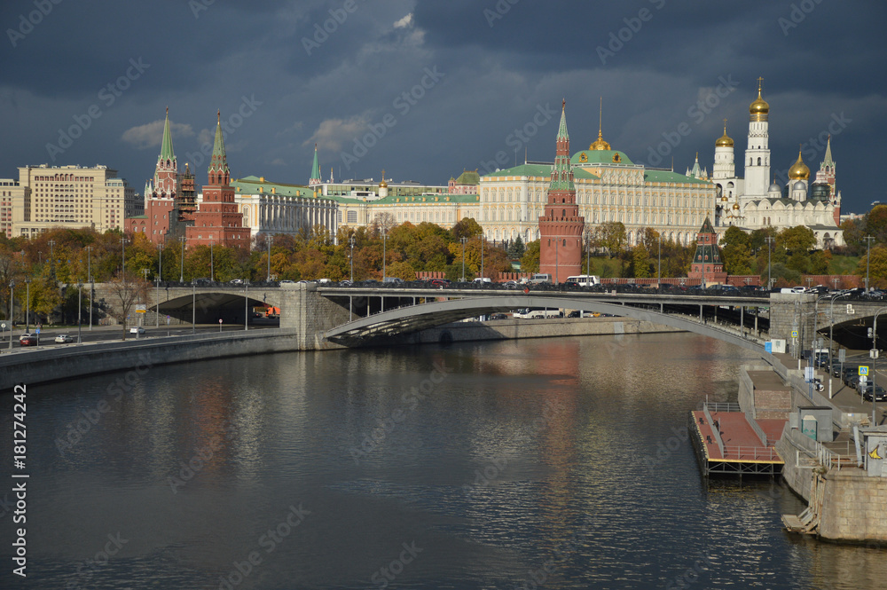 Moscow city before the thunderstorm