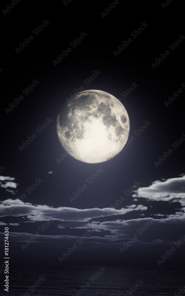 full moon in night ocean full moon in night ocean