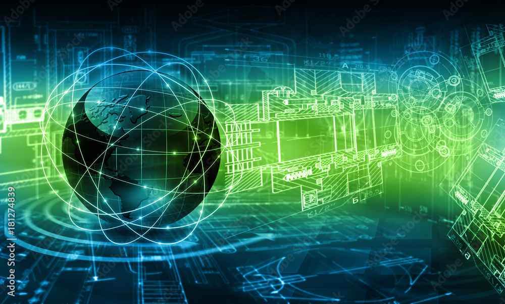 Best Internet Concept of global business. Globe, glowing lines on technological background. Wi-Fi, rays, symbols Internet, 3D illustration Best Internet Concept of global business. Globe, glowing lines on technological background. Wi-Fi, rays, symbols Internet, 3D illustration