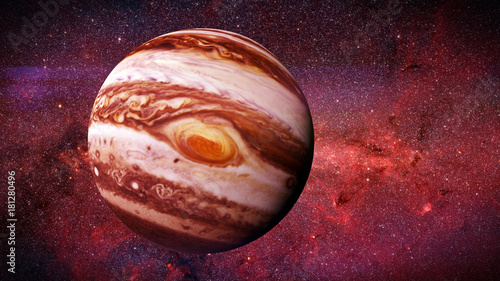 the planet Jupiter and the stars of the galaxy 
