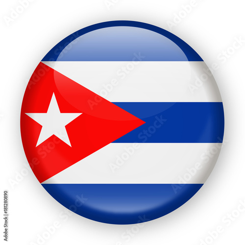 Cuba Flag Vector Round Icon