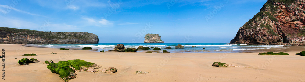 Obraz premium panorama of beach in Asturias