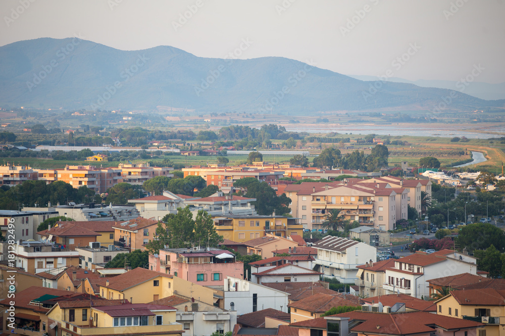 View to Castiglione della Pescaia,Tuscany, Italy
