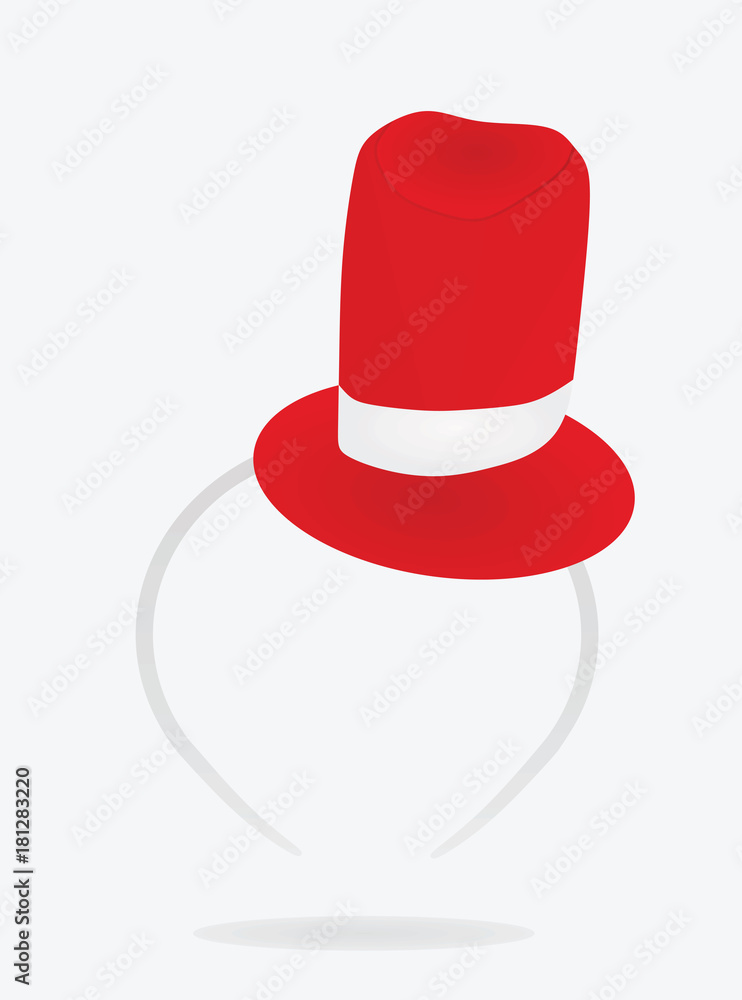 Red hat headband mask. vector illustration Red hat headband mask. vector illustration