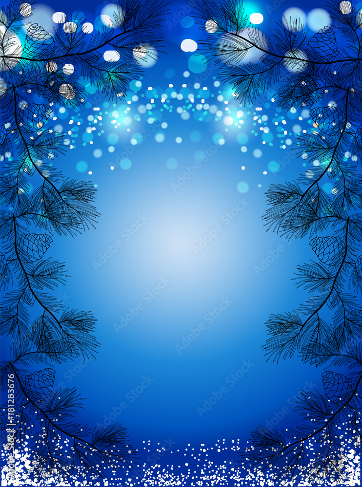 Free Vectors Shiny Decorative Blue Christmas Background  The Vector Art