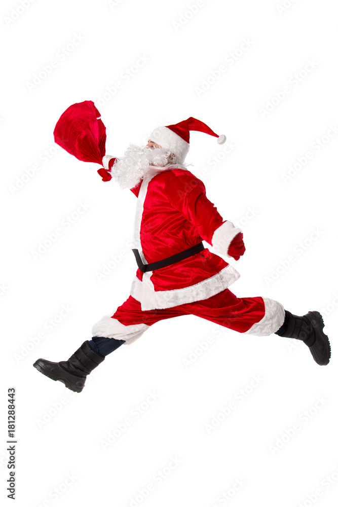 Santa Claus is jumping. Santa Claus is jumping.