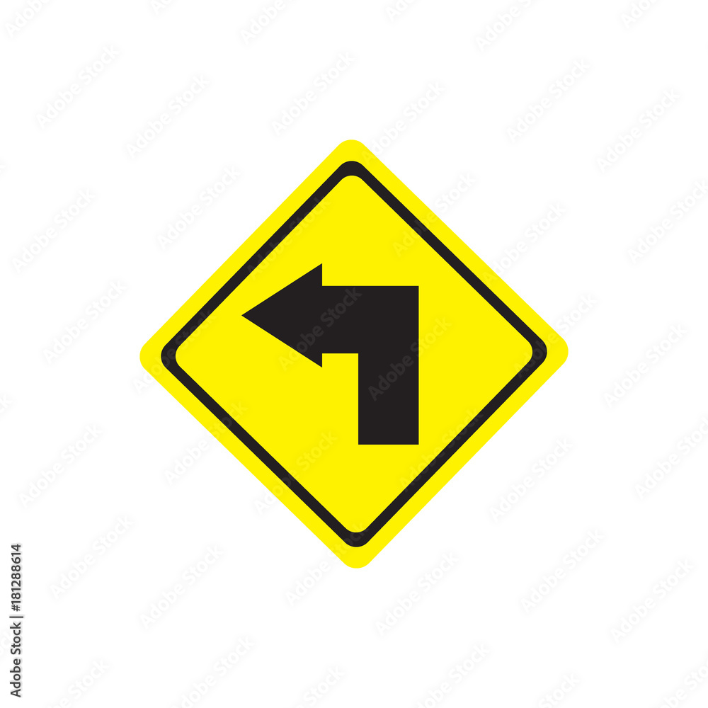 turn left sign turn left sign