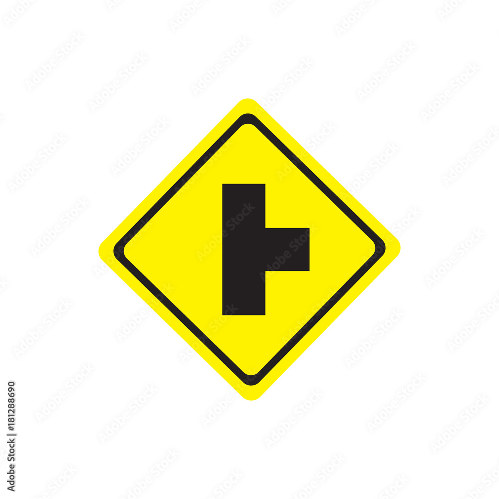 Right junction sign Right junction sign