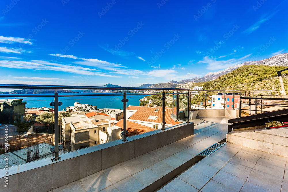 Fototapeta premium Luxury apartments with sea view and terrace