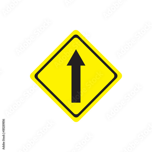 Free Download Straight traffic sign symbol on white background. - GFXLoad