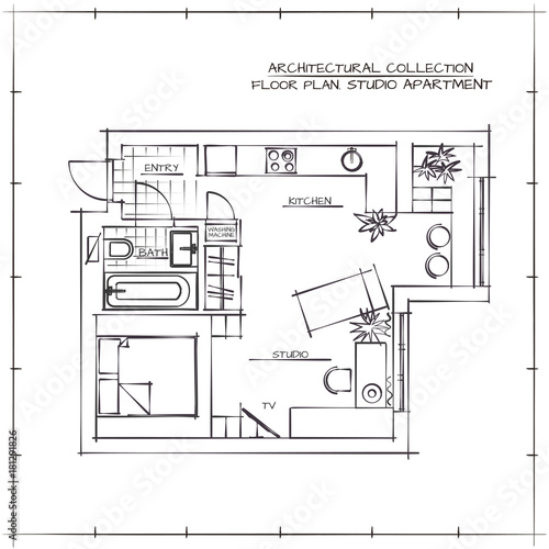 Blueprint. Studio Apartment