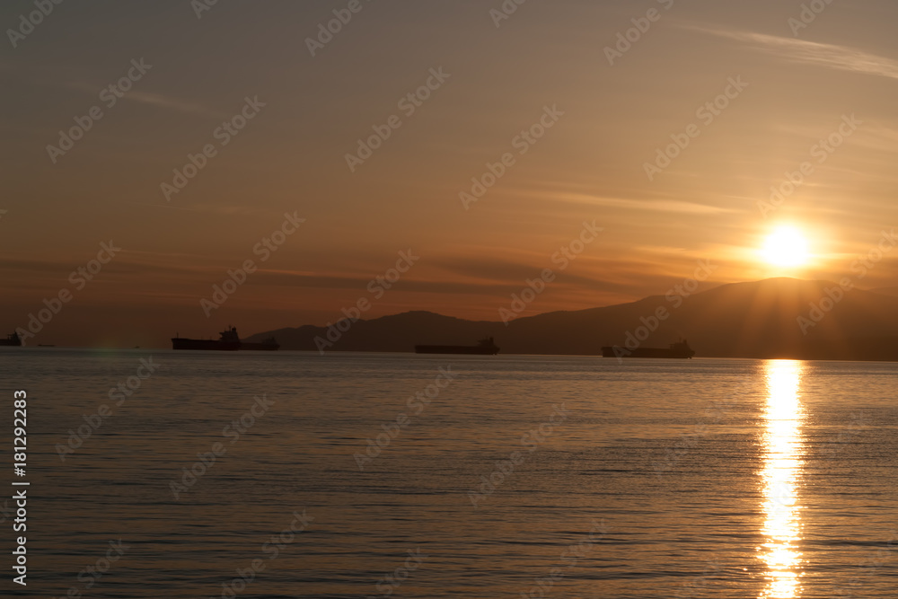 Sunset over Vancouver Bay - British Columbia, Canada
