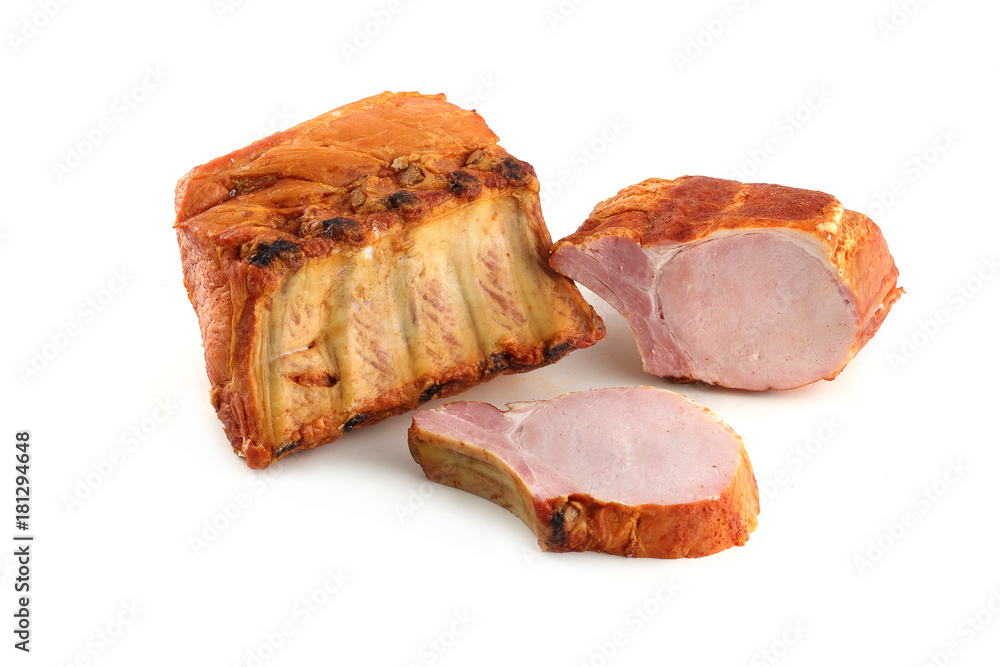 Pork ribs on a white background Pork ribs on a white background