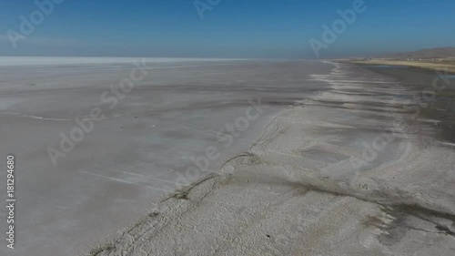 Aerial view of Salt Lake in Turkey - Tuz Gölünün havadan drone ile çekilmiş videosu