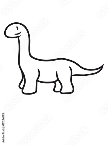 langhals hals lang s     niedlich klein kinder gro   comic cartoon dinosaurier saurier dino