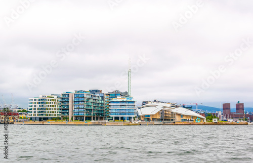 View of Astrup Fearnley museet hosting important art colletions in Oslo, Norway photo