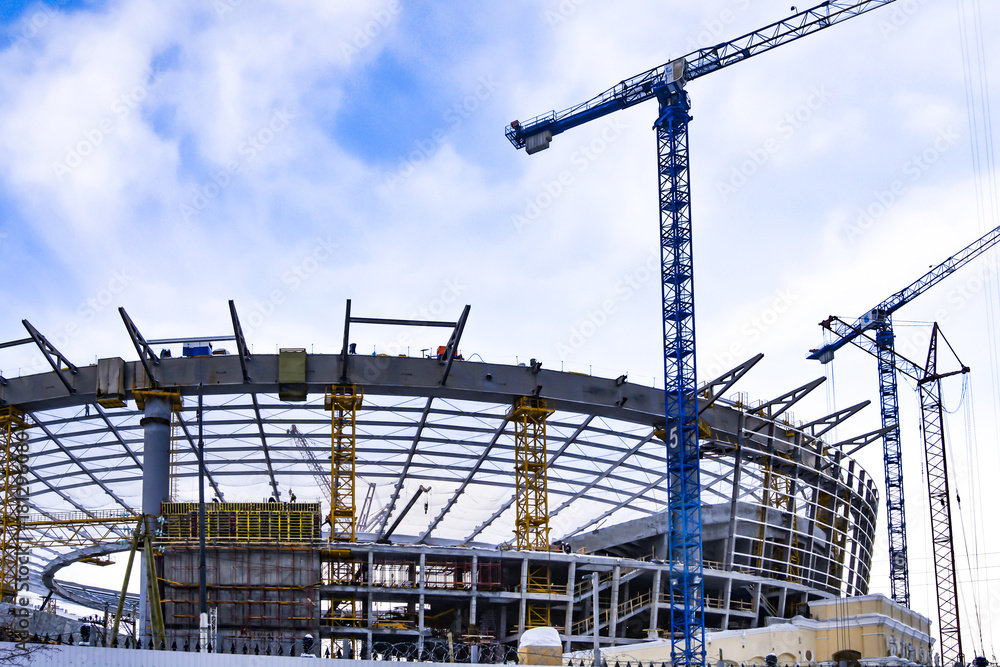 Fototapeta premium Ekaterinburg . The construction of a new stadium for the 2018 world Cup football .