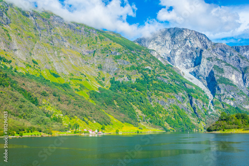 Aurlandsfjord - unesco enlisted natural heritage site - in Norway