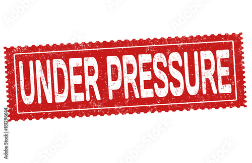 Under pressure grunge rubber stamp
