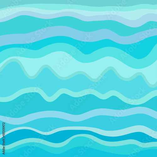 Pattern with lines and waves. Multicolored texture. Abstract dinamic background. Cold colors. Doodle for design. Line art