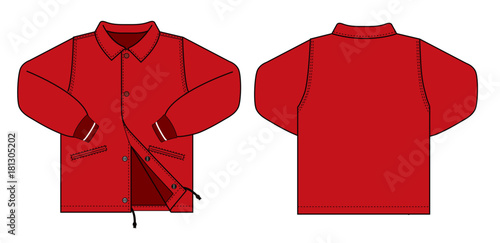 Illustration of men's jacket (red)