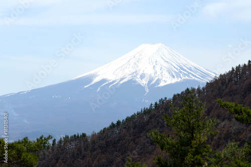 三つ峠山中腹からの富士山
