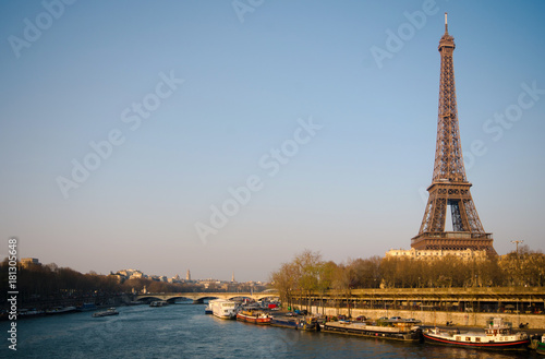 The Eiffel tower seen from the Bir Hakeim Bridge