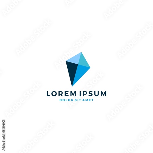 paper kite logo vector icon illustration template