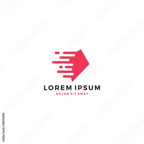 paper kite logo vector icon illustration template
