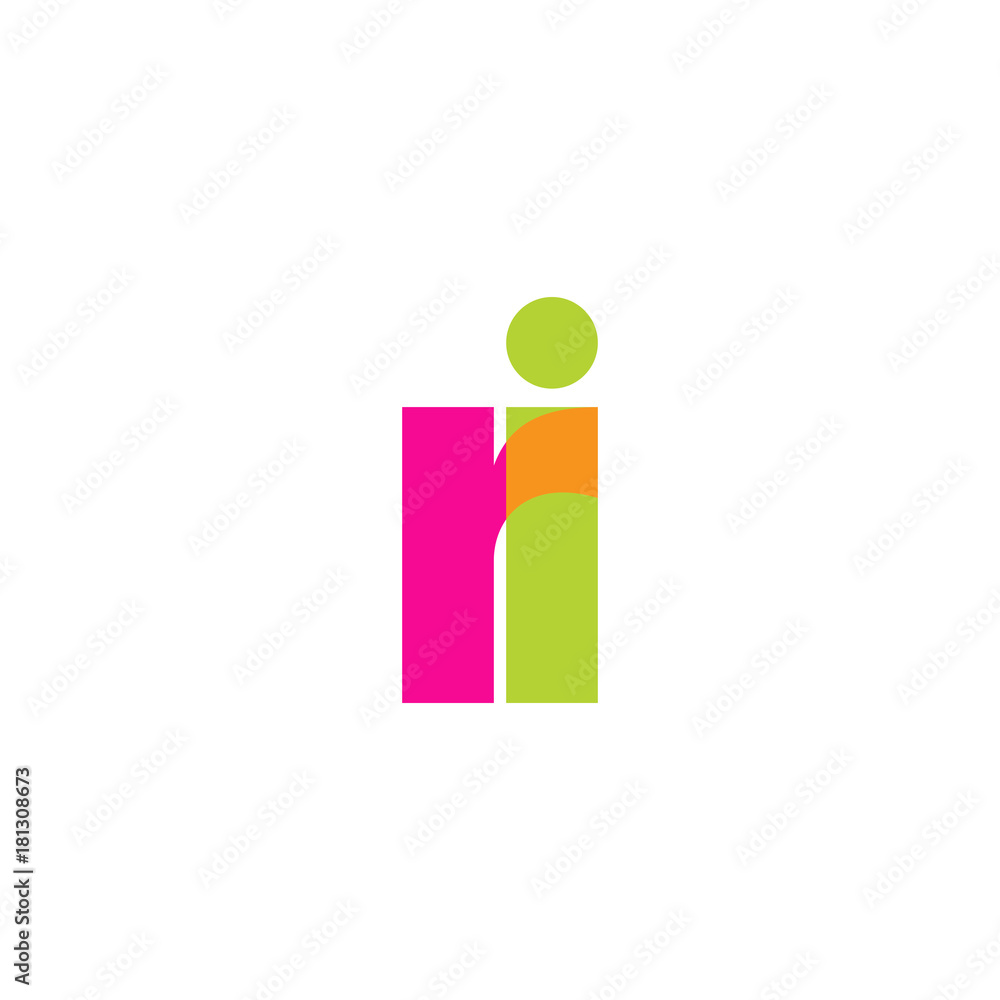 Initial letter ri, overlapping transparent lowercase logo, modern magenta orange green colors Initial letter ri, overlapping transparent lowercase logo, modern magenta orange green colors
