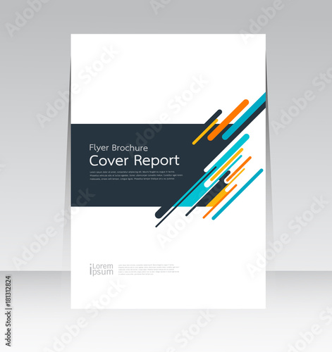 Vector abstract design cover report layout brochure poster template.