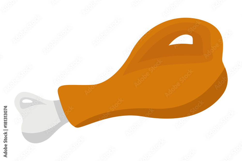 Vector illustration of cartoon chicken leg Vector illustration of cartoon chicken leg