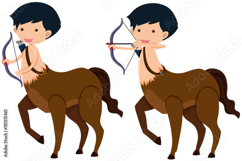 Centaur with bow and arrows photo