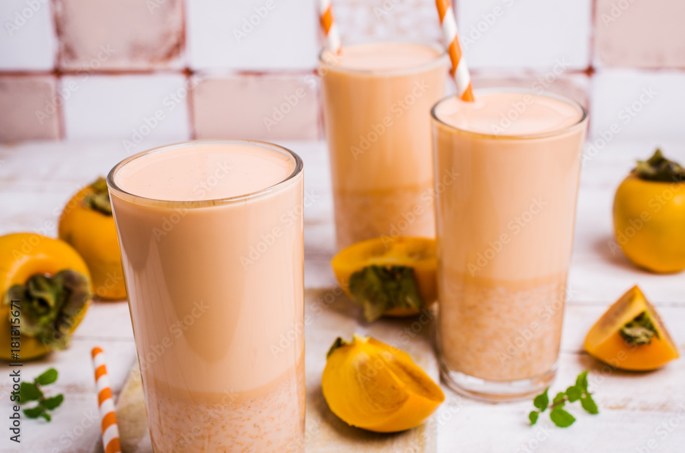 Milkshake with persimmon Milkshake with persimmon