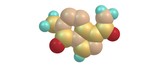 Temozolomide molecular structure isolated on white