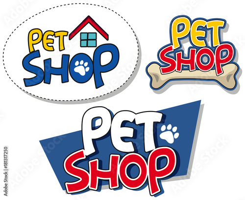 Sign template for pet shop