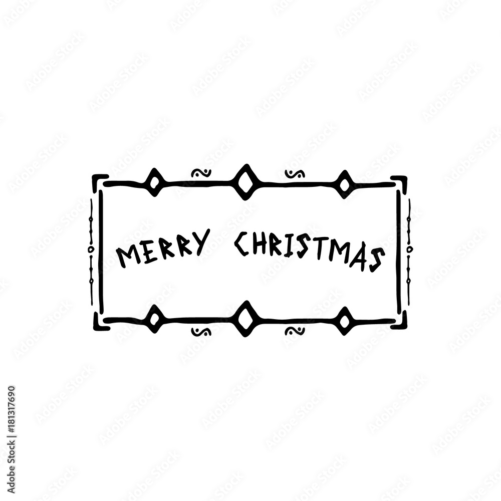 Fototapeta premium Frame Merry Christmas