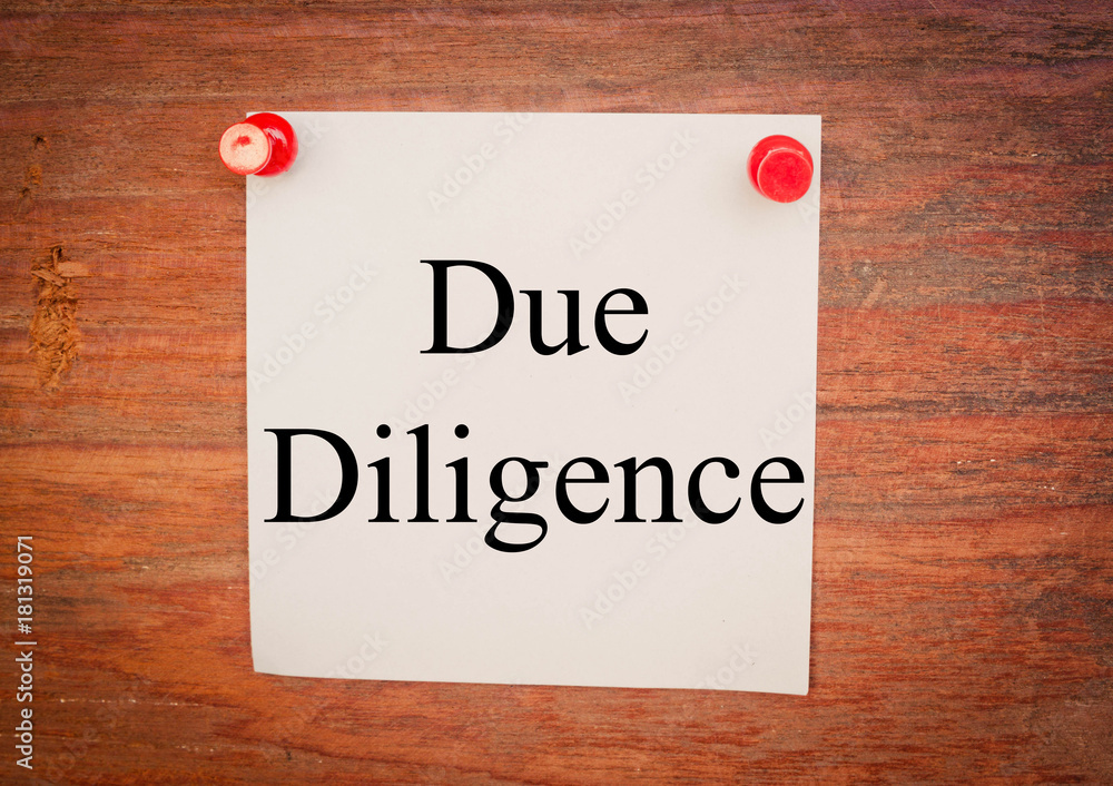 Due diligence concept Due diligence concept
