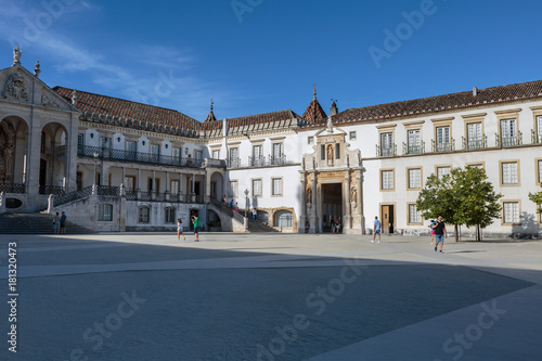 Ancient University Square in the city of Coimbra, Portugal © GioRez