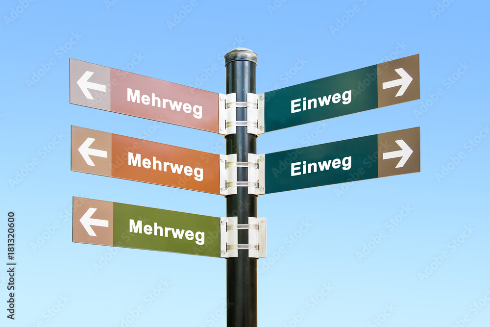 Fototapeta premium Schild 294 - Mehrweg