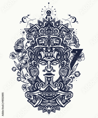 Maya Tattoo Stock Vector Illustration and Royalty Free Maya Tattoo Clipart