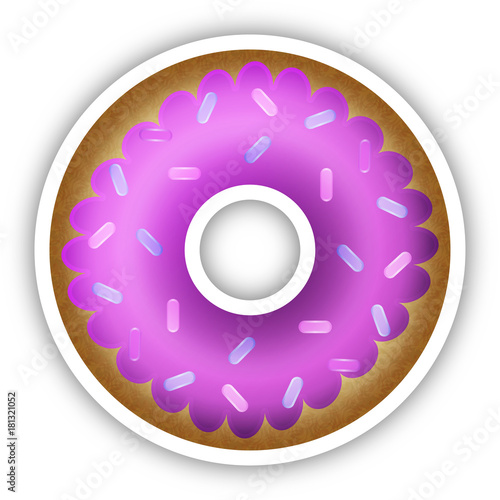Pink donut - Donut Icon - Doughnut Icon