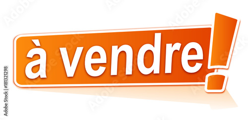 à vendre sur étiquette orange