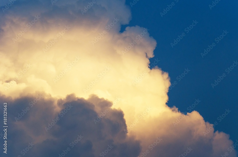 close up beautiful sunset blue sky with cloud for nature background close up beautiful sunset blue sky with cloud for nature background
