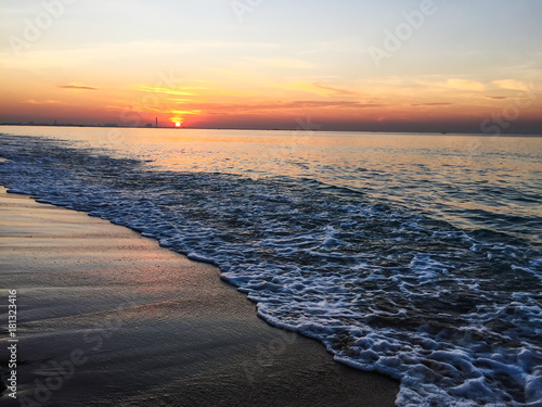 sunrise on the beach background