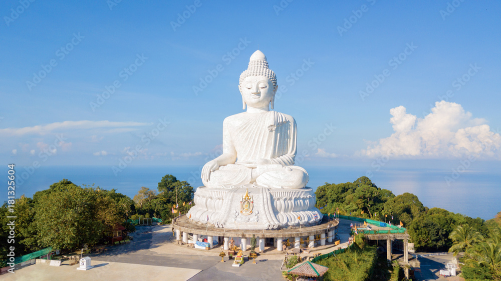 Phuket big Buddha at sunset time from big Buddha viewpoint can see around Phuket island Phuket big Buddha at sunset time from big Buddha viewpoint can see around Phuket island