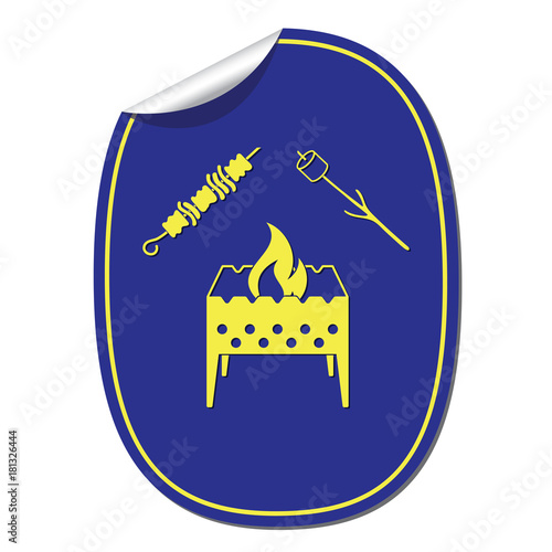 Brazier, zephyr and kebab icon