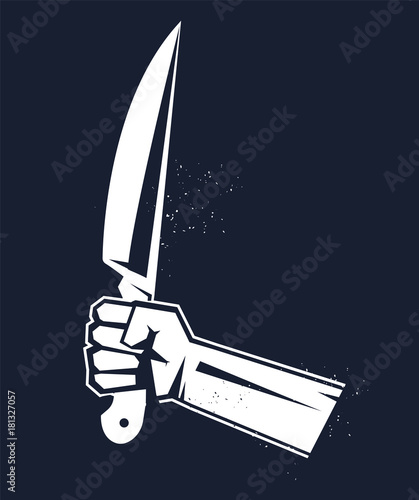 Hand holding knife