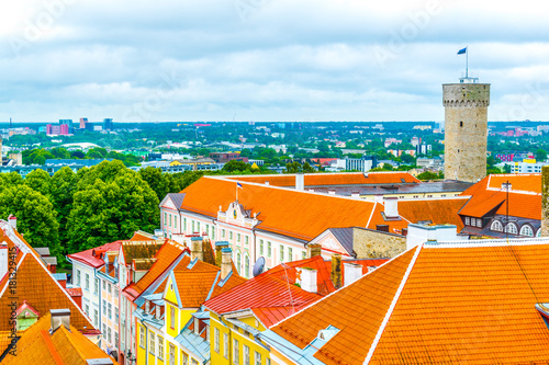 Aerial view of the Toompea castle, Tallinn, Estonia photo